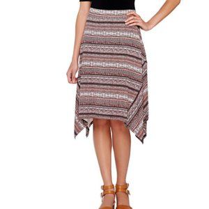 NWT LISA RINNA SHARK BITE HEM MIDI SKIRT 3X